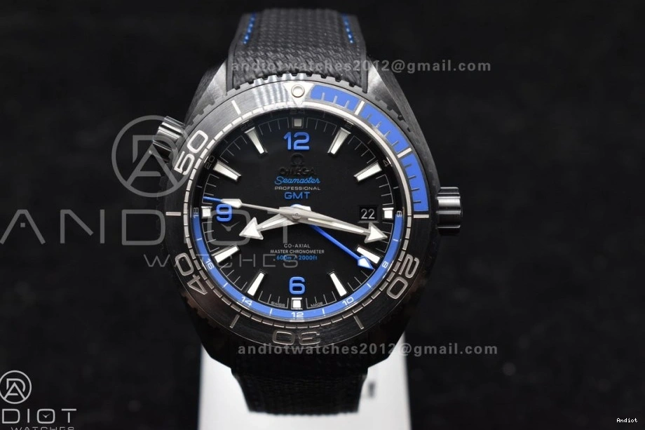 Best Blue Edition Ocean Ceramic A8906 VSF Deep 1:1 Real Nylon on Clone Strap 45.5mm Black Black Super Planet 1231